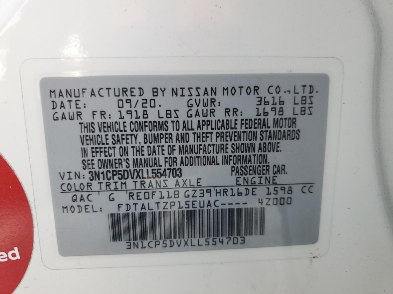 2020 NISSAN KICKS