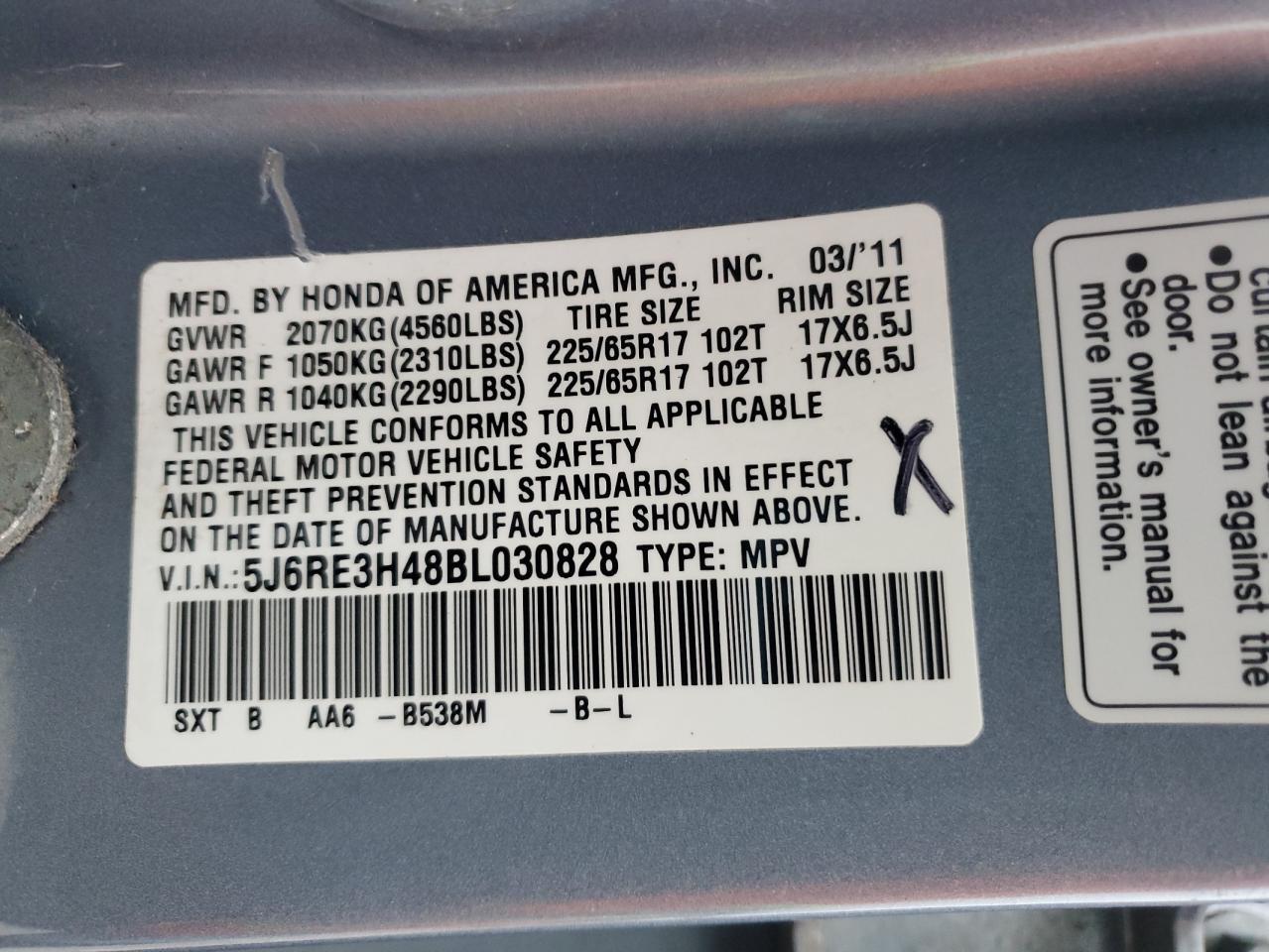2011 HONDA CR-V