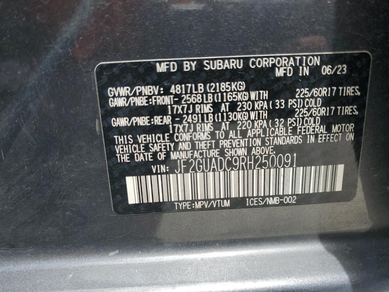 2024 SUBARU Crosstrek