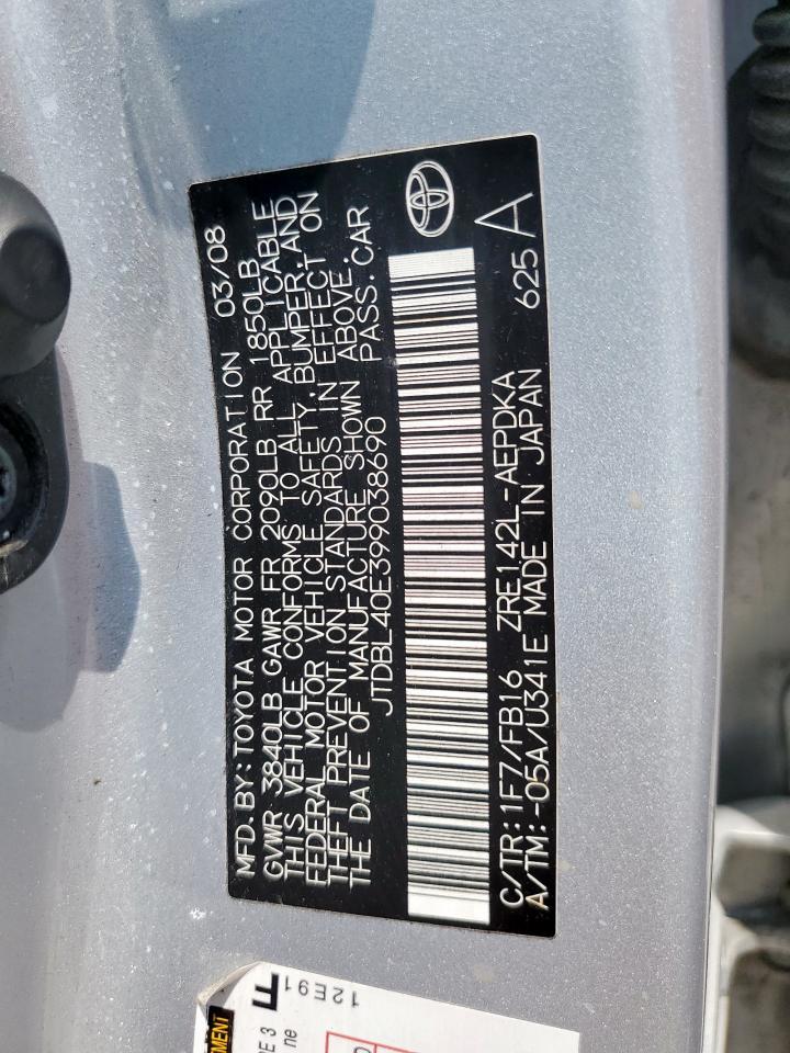2009 TOYOTA COROLLA