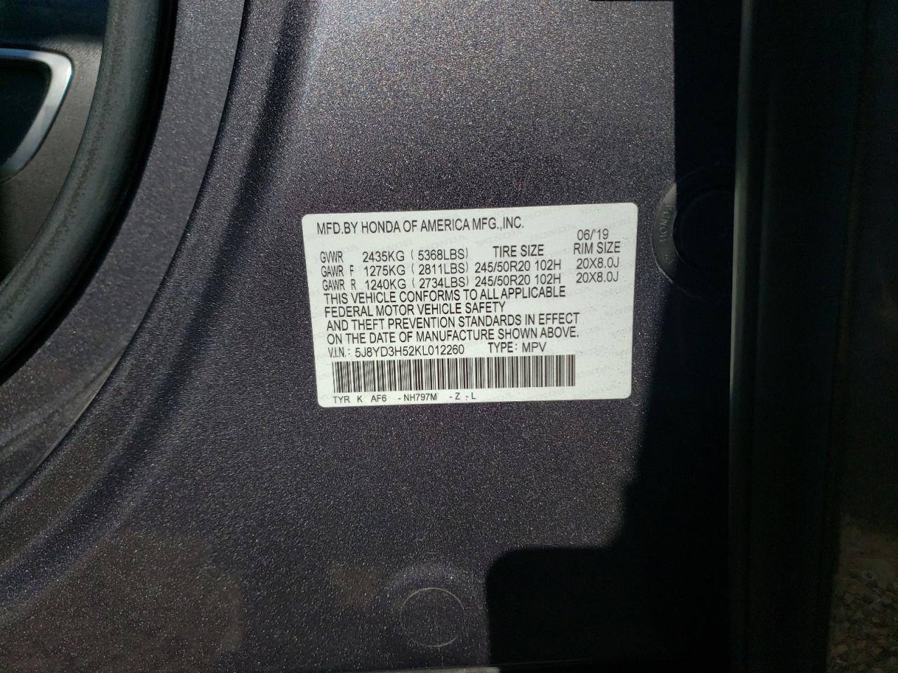 2019 ACURA MDX