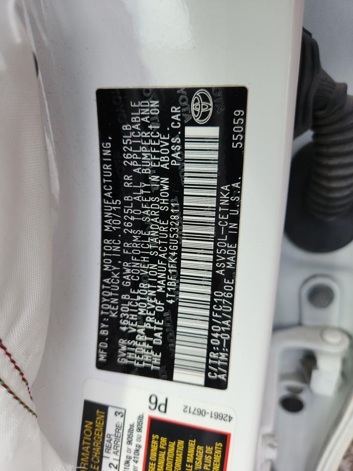 2016 TOYOTA CAMRY