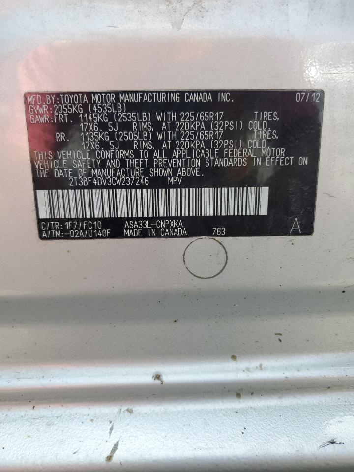 2012 TOYOTA RAV4