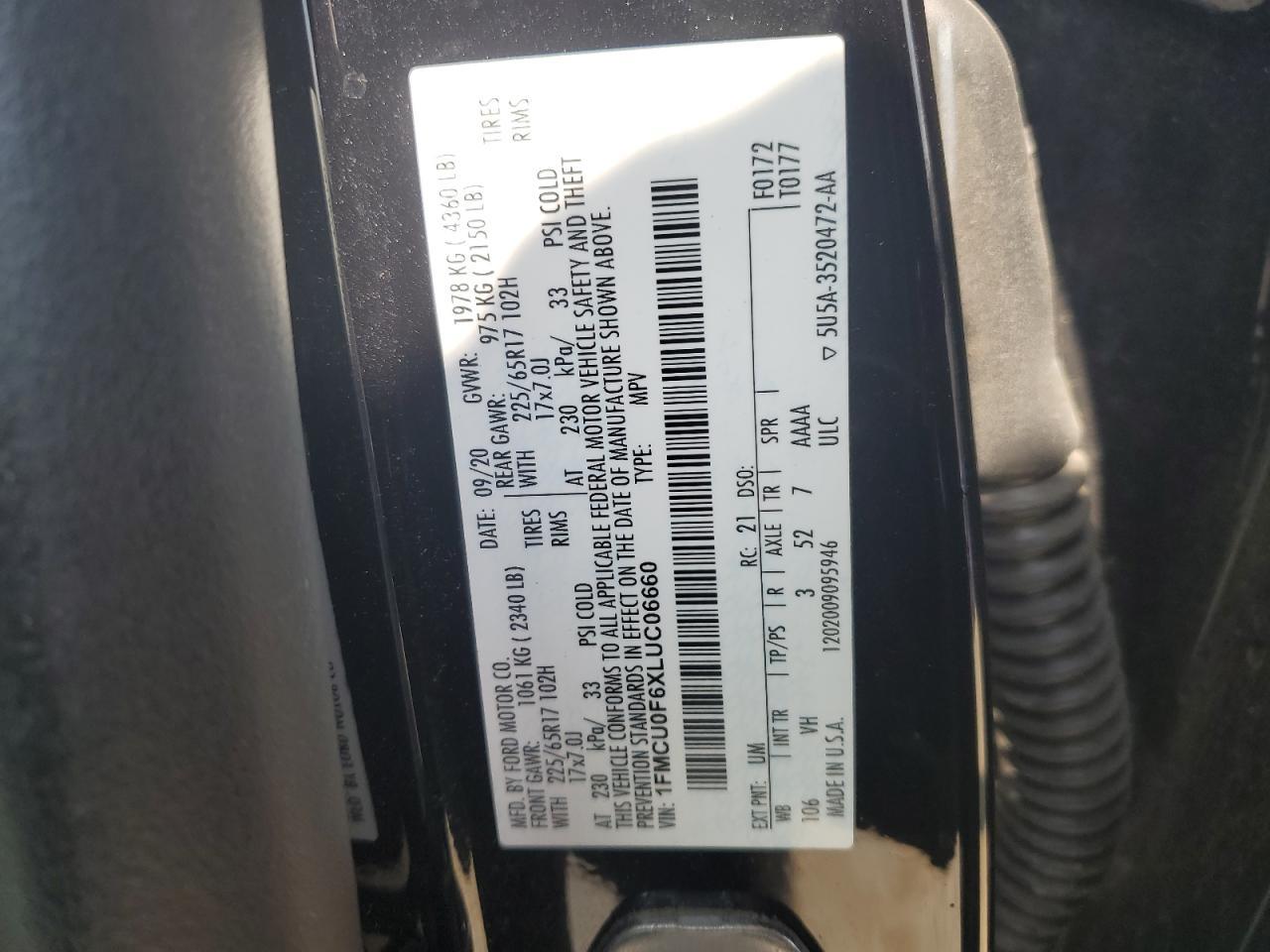 2020 FORD ESCAPE