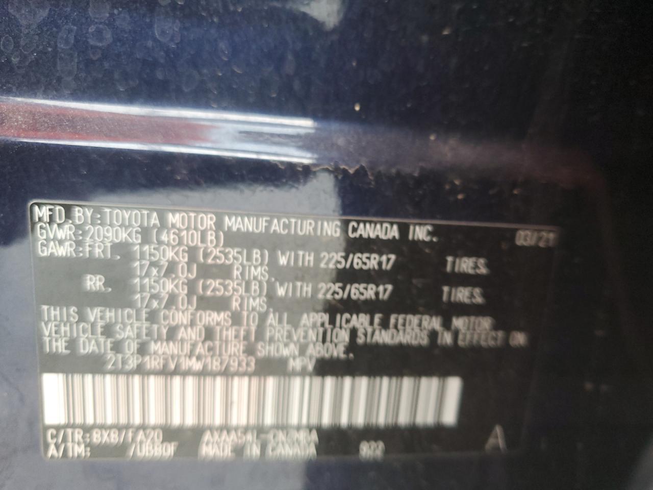 2021 TOYOTA RAV4