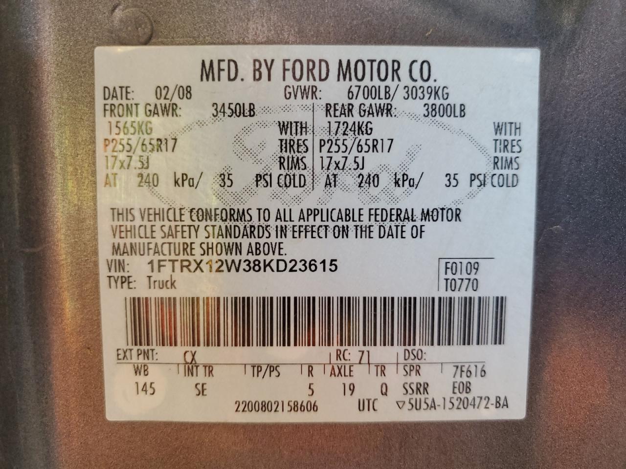 2008 FORD F-150