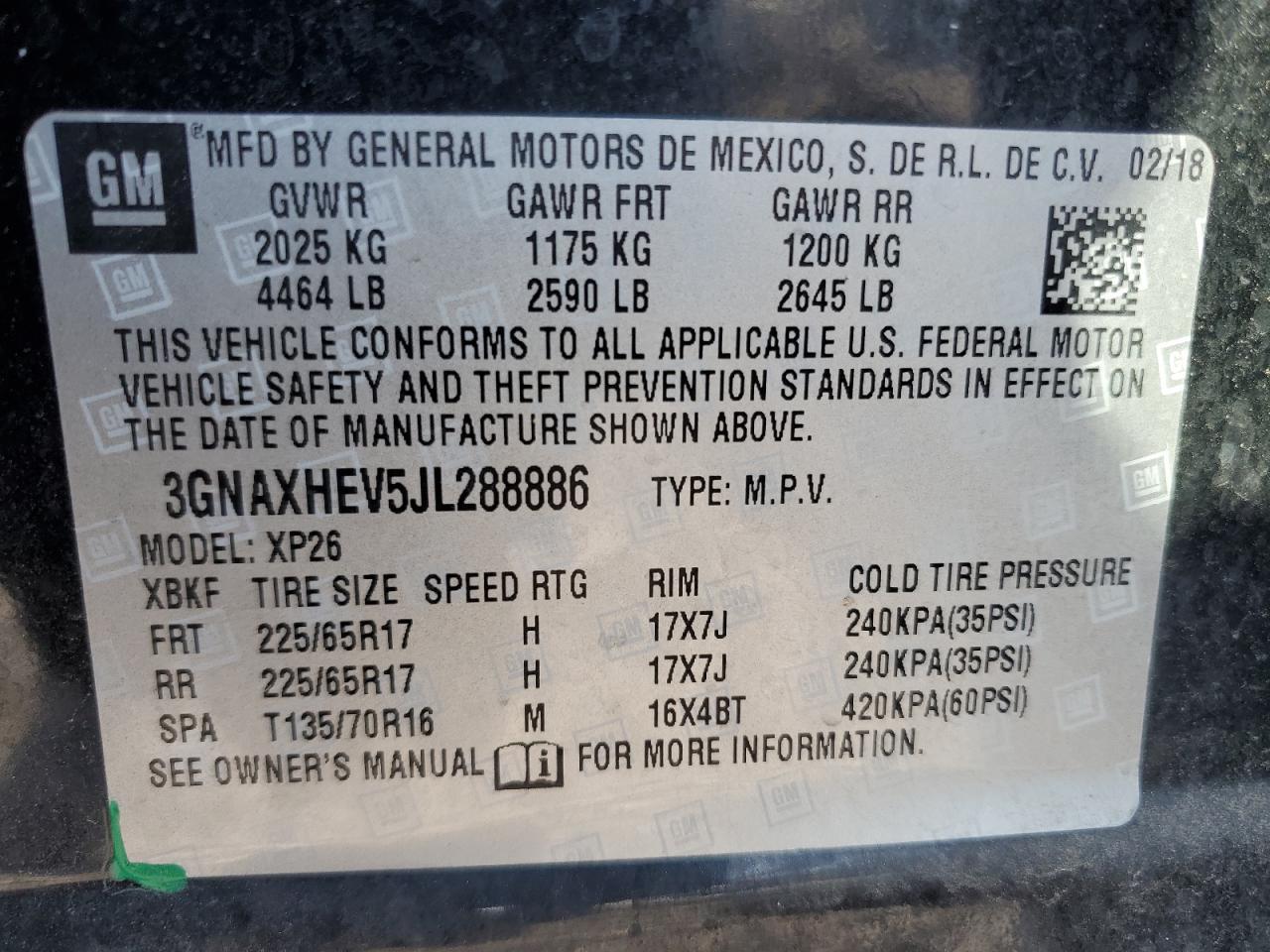 2018 CHEVROLET EQUINOX