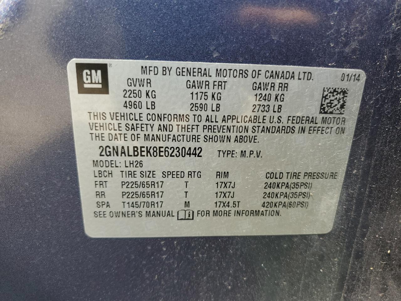 2014 CHEVROLET EQUINOX