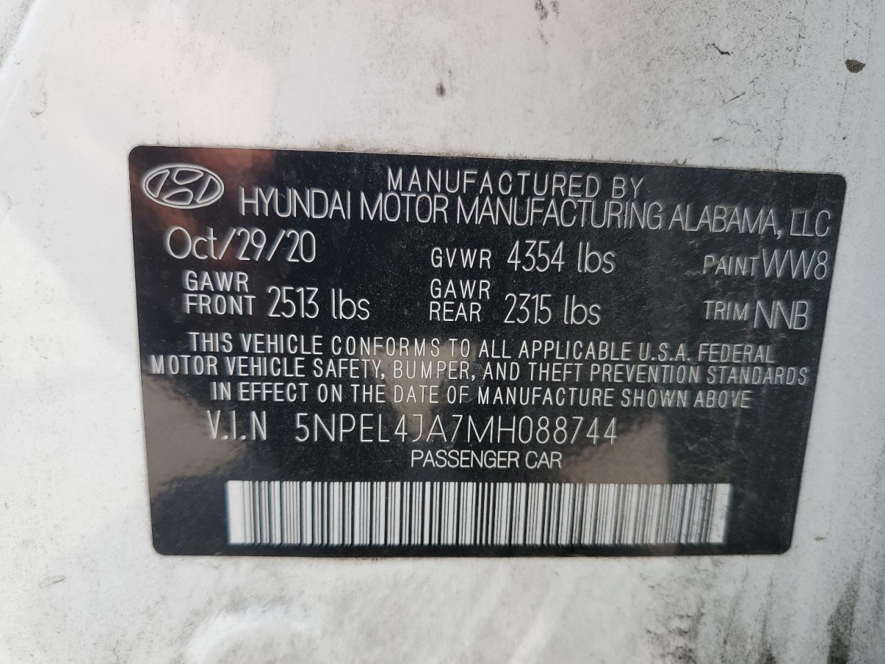 2021 HYUNDAI SONATA