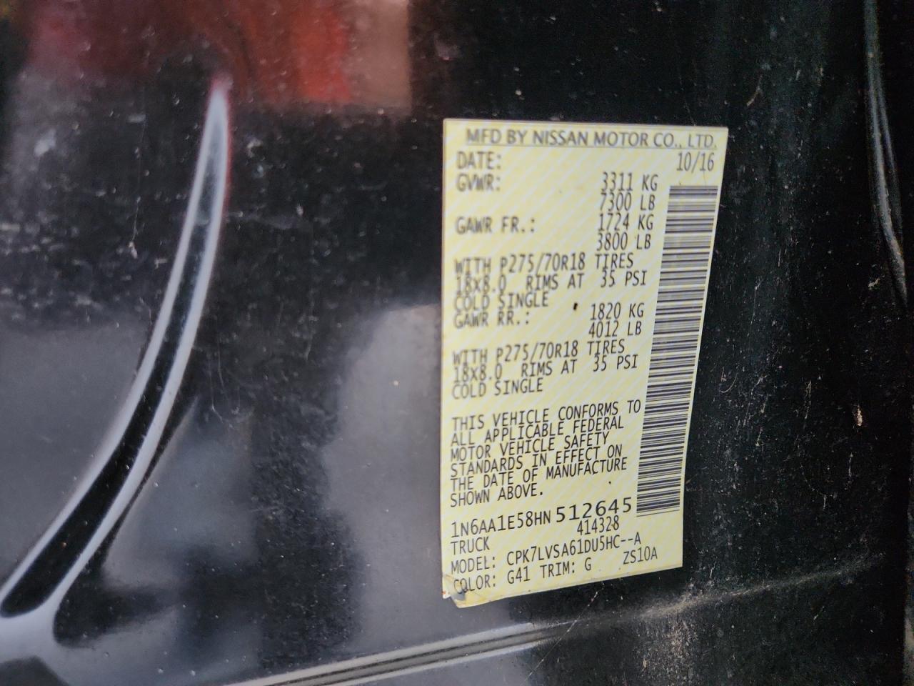 2017 NISSAN Titan