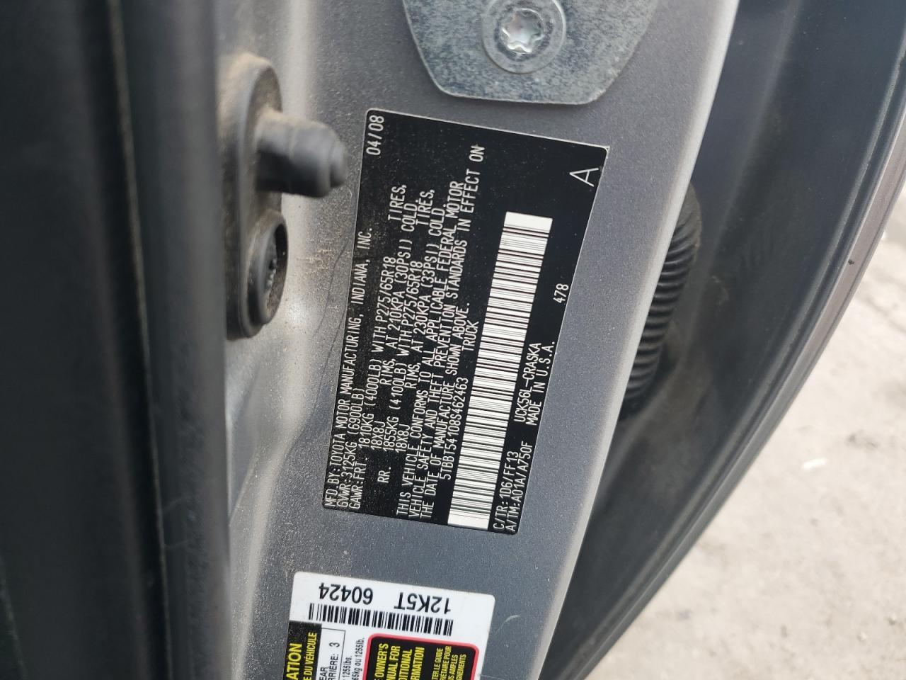2008 TOYOTA TUNDRA