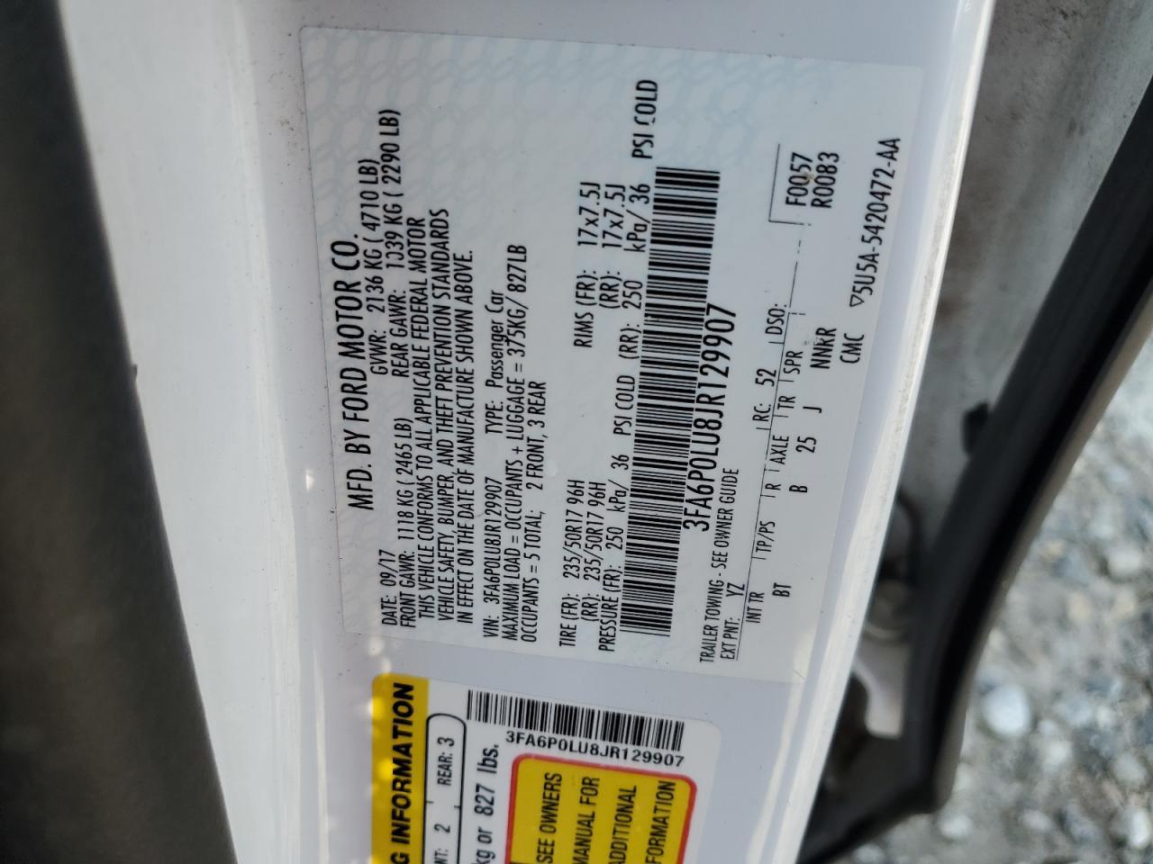 2018 FORD FUSION