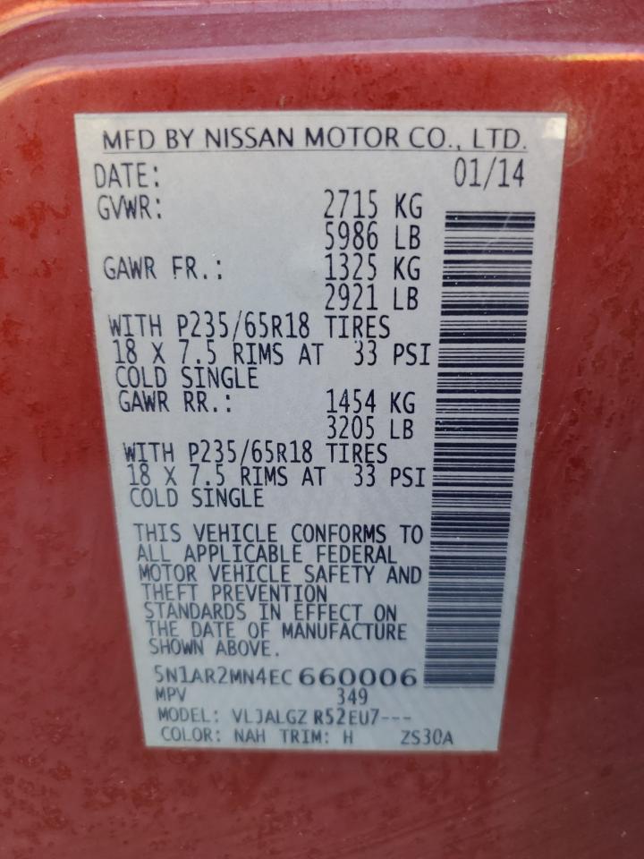 2014 NISSAN PATHFINDER