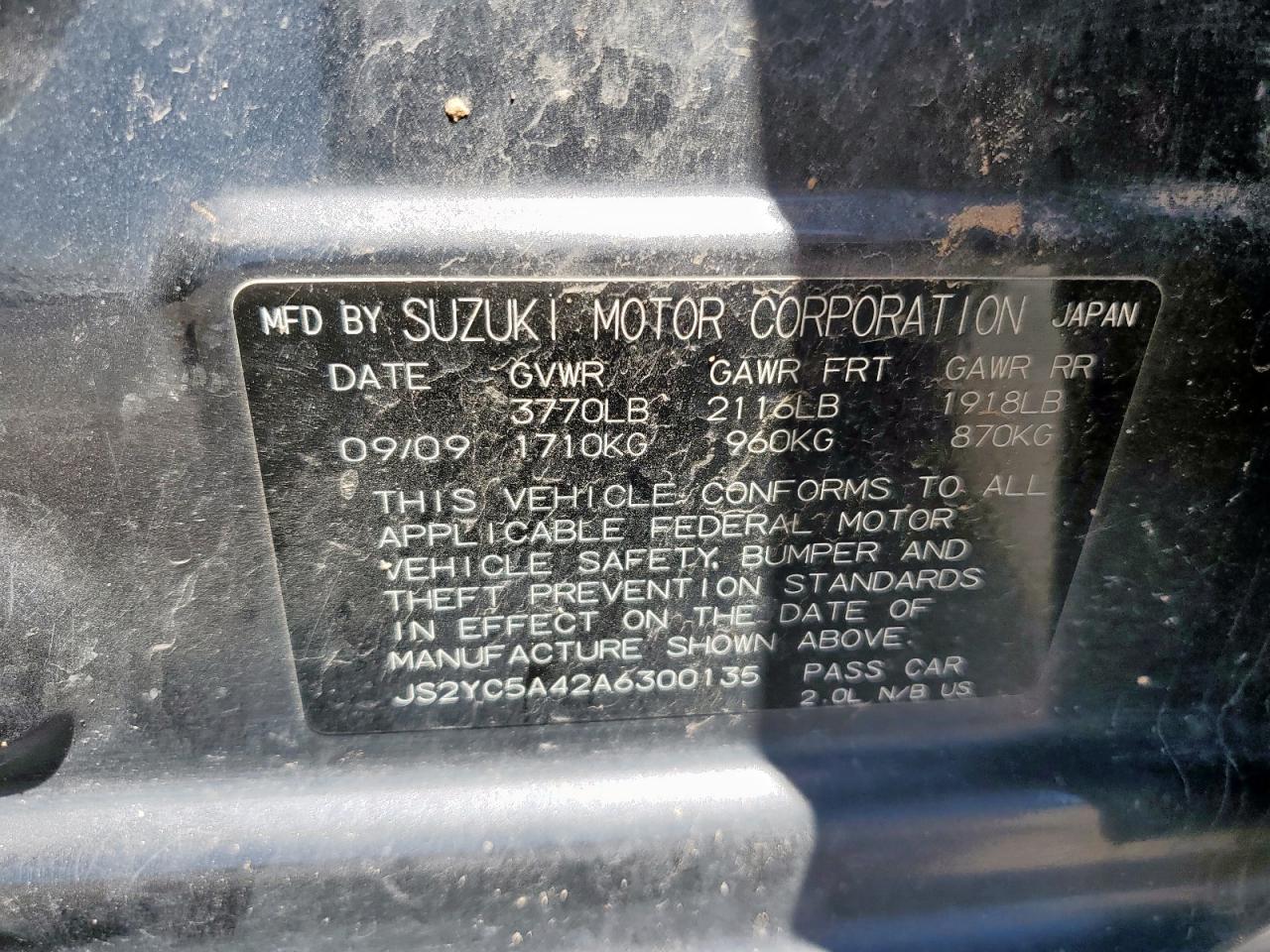 2010 SUZUKI SX4