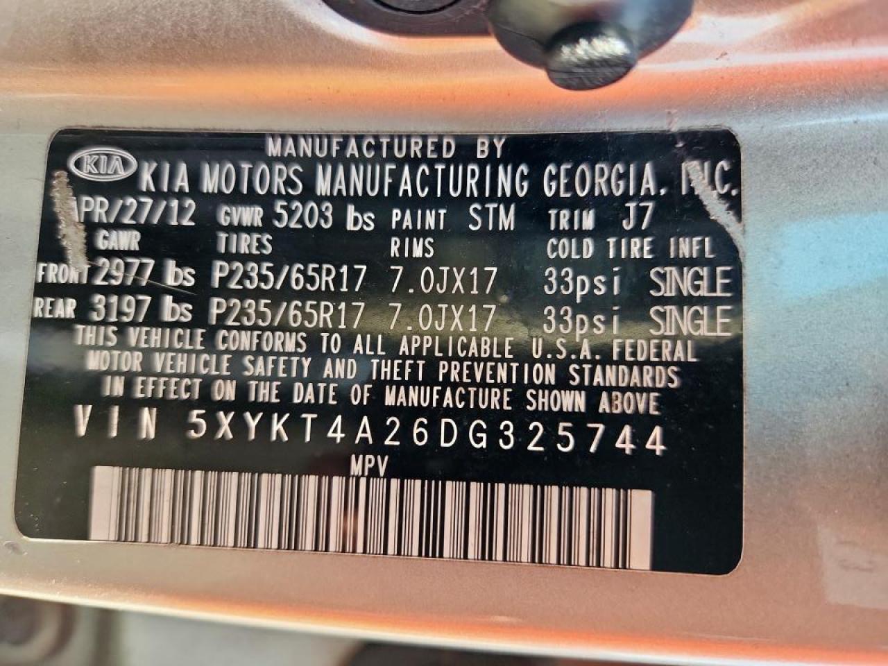 2013 KIA SORENTO