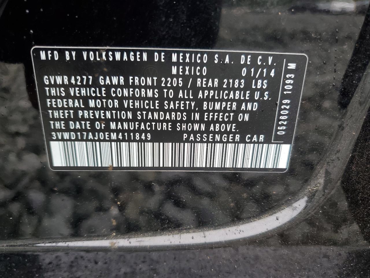 2014 VOLKSWAGEN JETTA