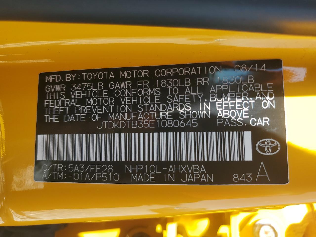 2014 TOYOTA Prius c