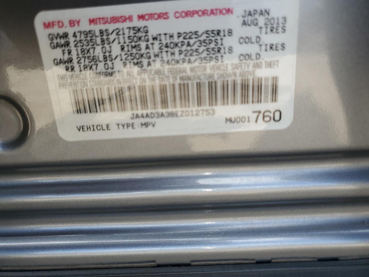 2014 MITSUBISHI outlander