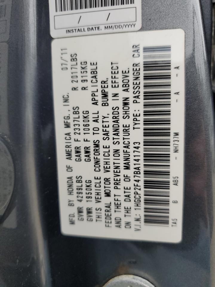 2011 HONDA ACCORD
