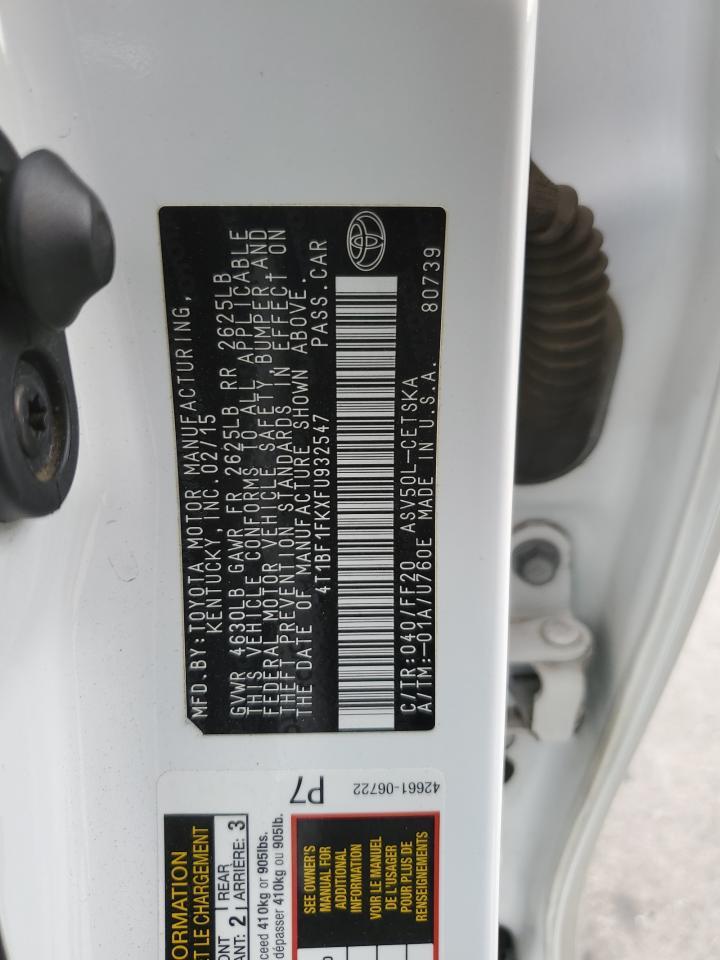 2015 TOYOTA CAMRY