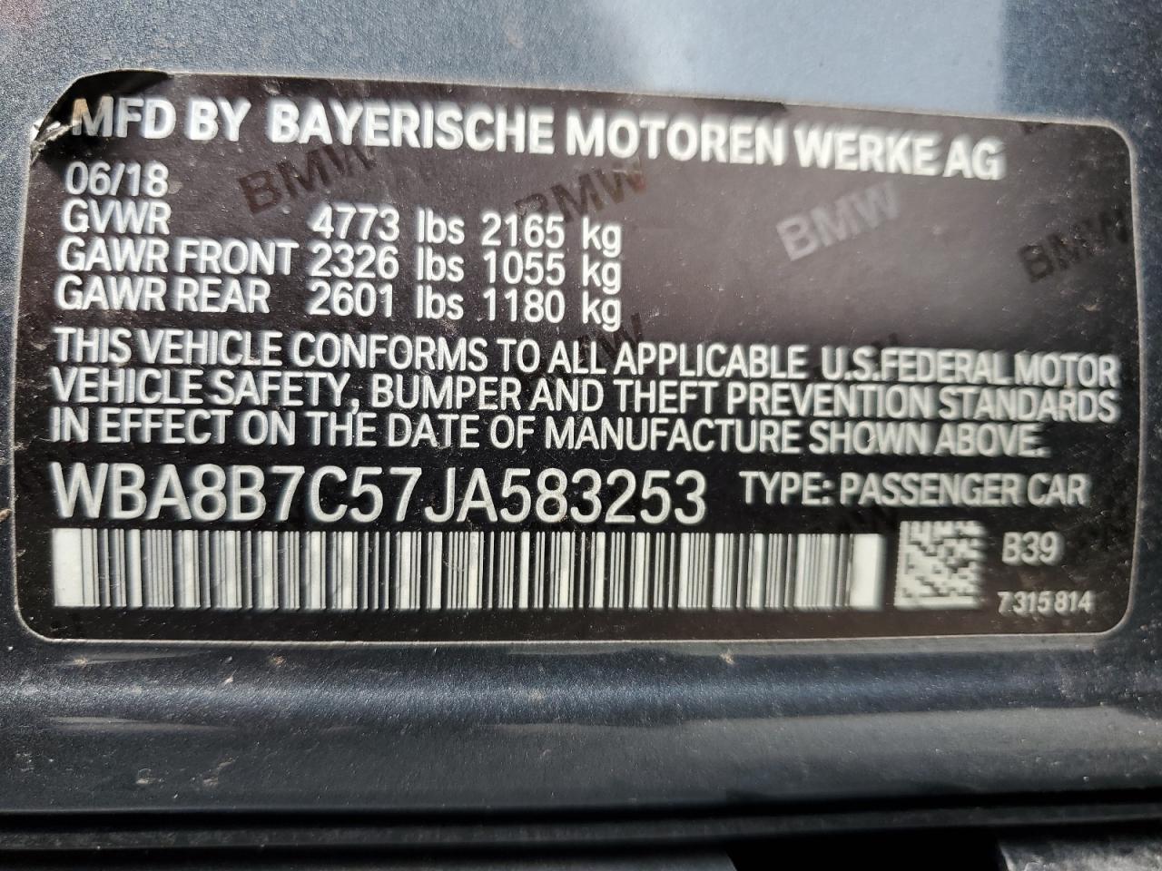 2018 BMW 3 SERIES