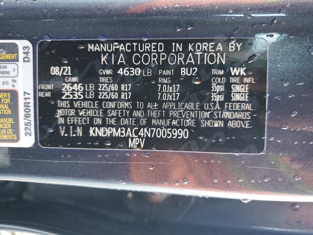 2022 KIA SPORTAGE