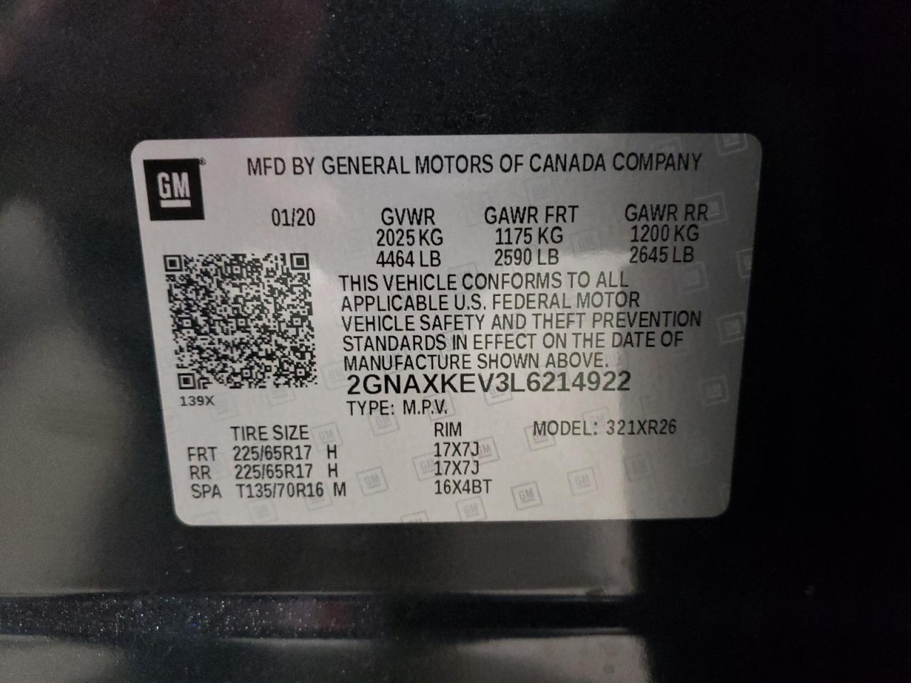 2020 CHEVROLET EQUINOX