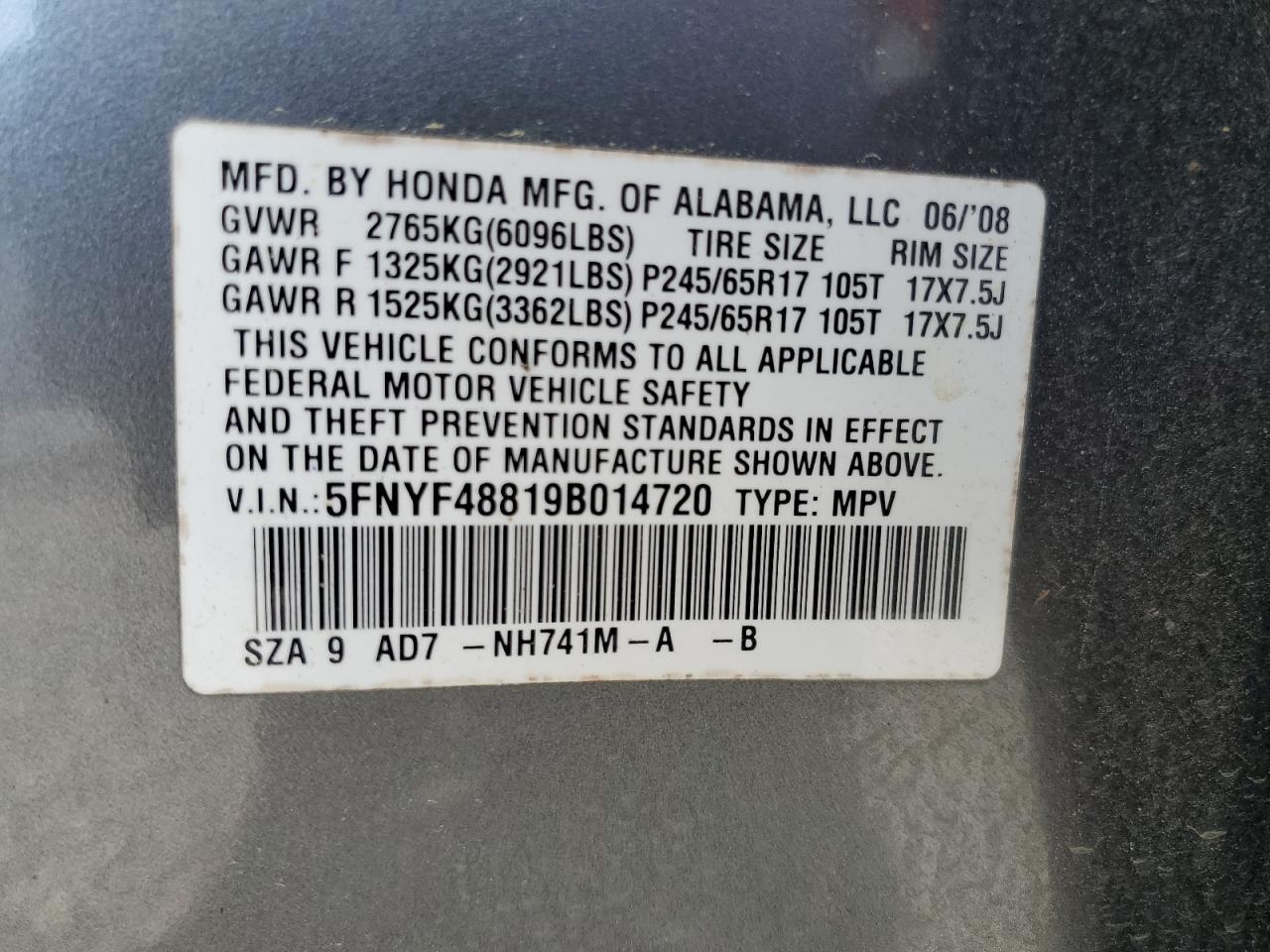 2015 HONDA PILOT