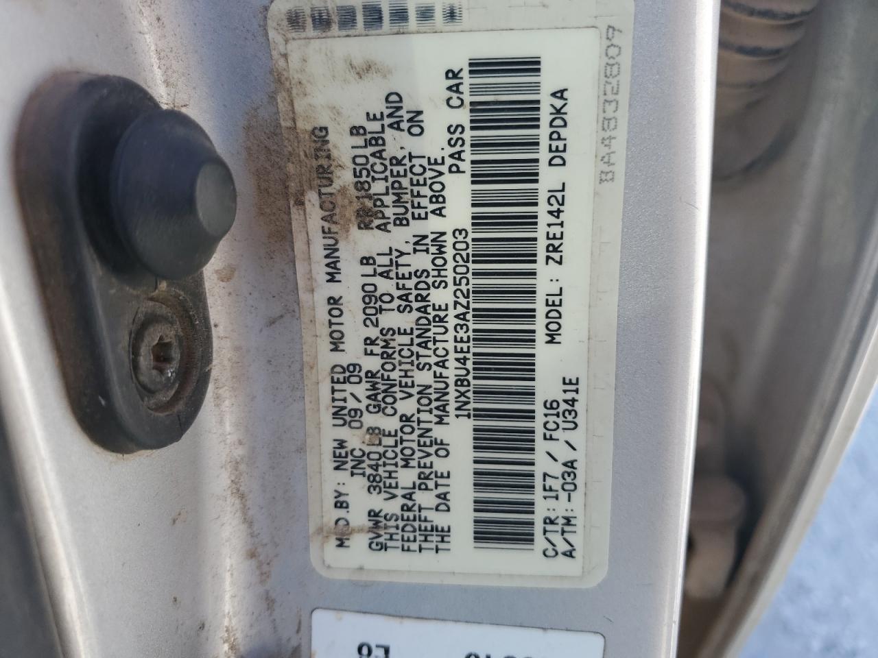 2010 TOYOTA COROLLA