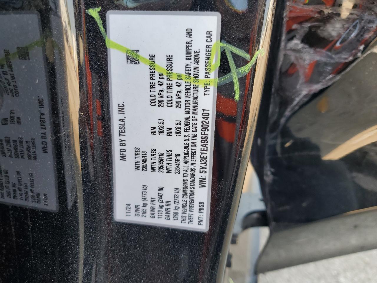 2025 TESLA MODEL 3