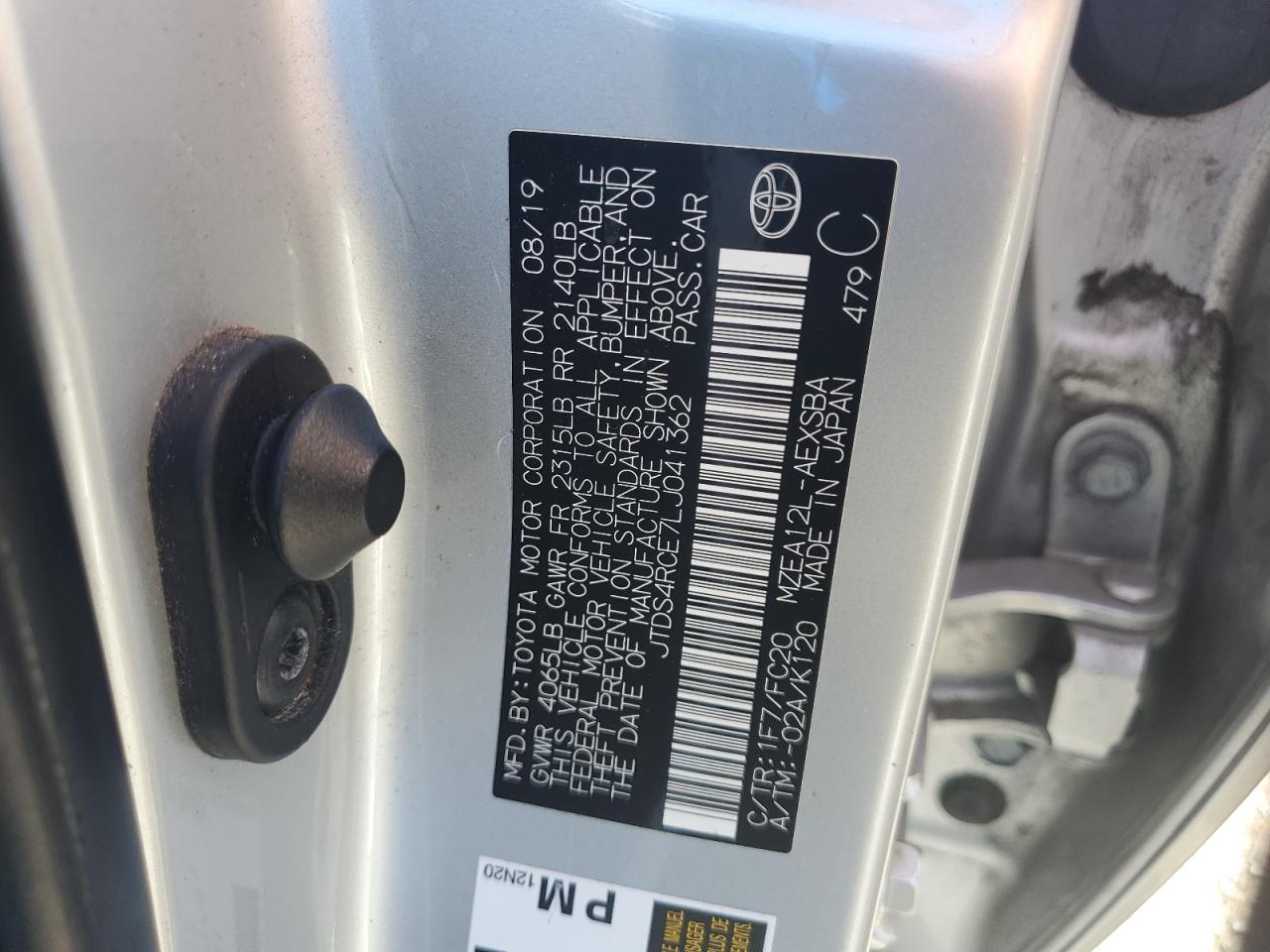 2020 TOYOTA COROLLA