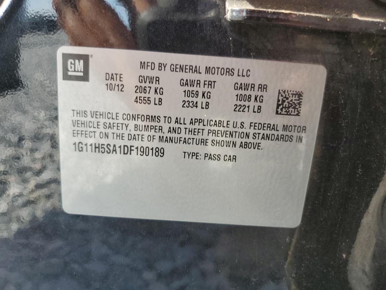 2013 CHEVROLET MALIBU