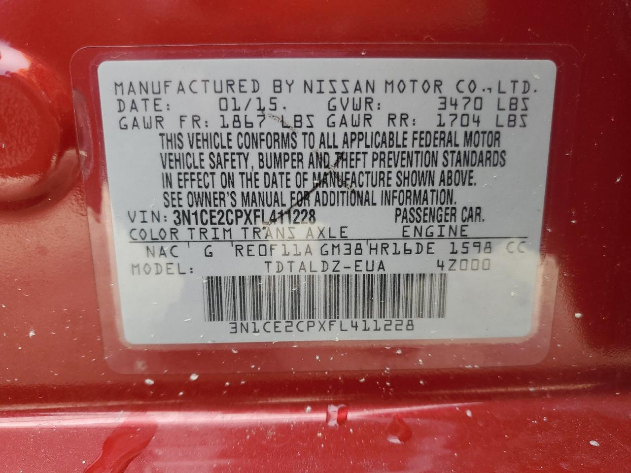 2015 NISSAN Versa Note
