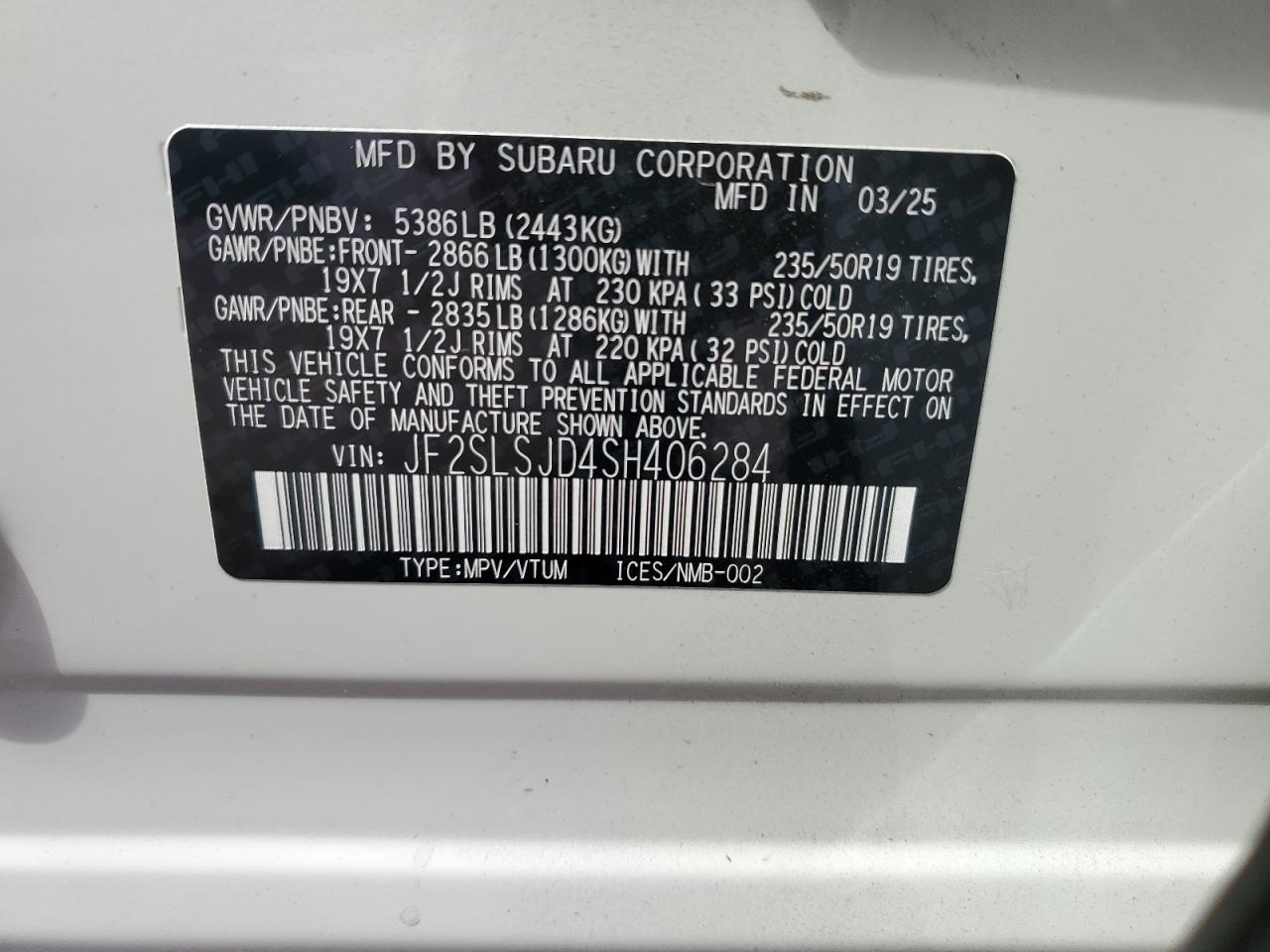 2025 SUBARU FORESTER