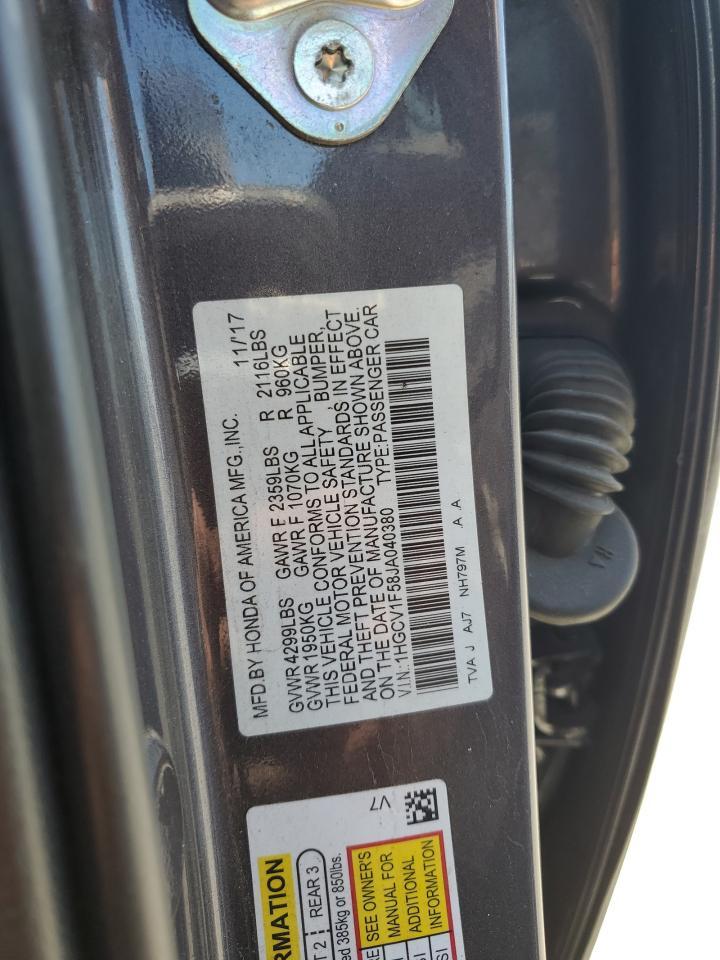 2018 HONDA ACCORD