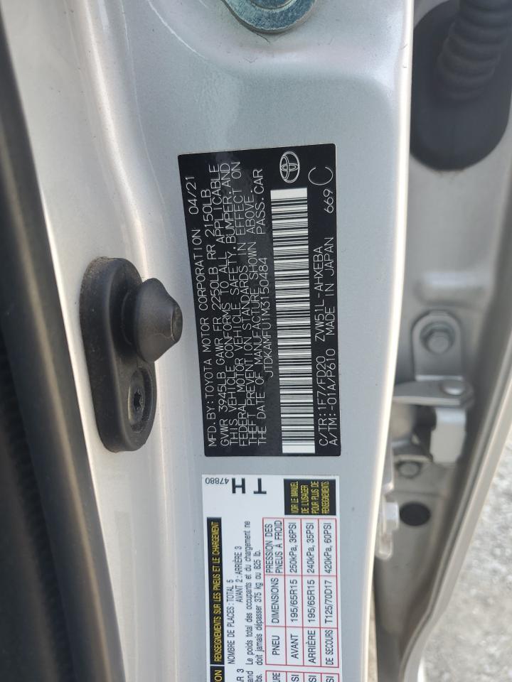 2021 TOYOTA PRIUS
