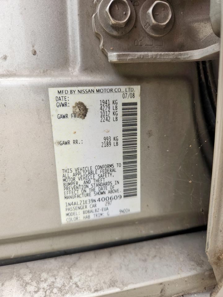 2009 NISSAN ALTIMA