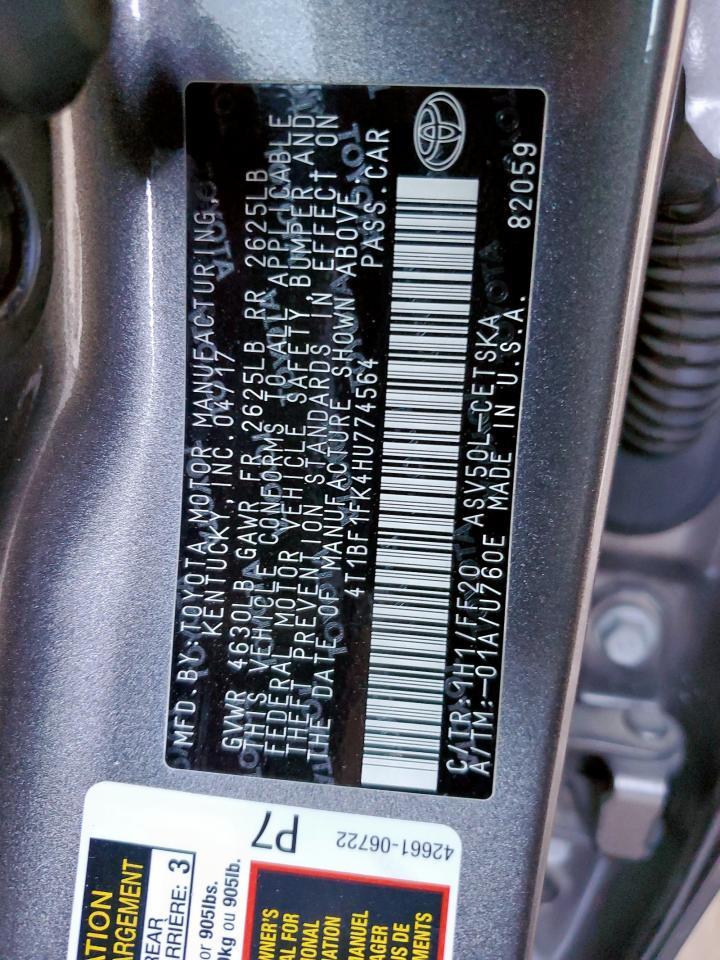 2017 TOYOTA CAMRY