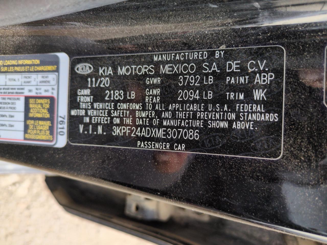 2021 KIA FORTE