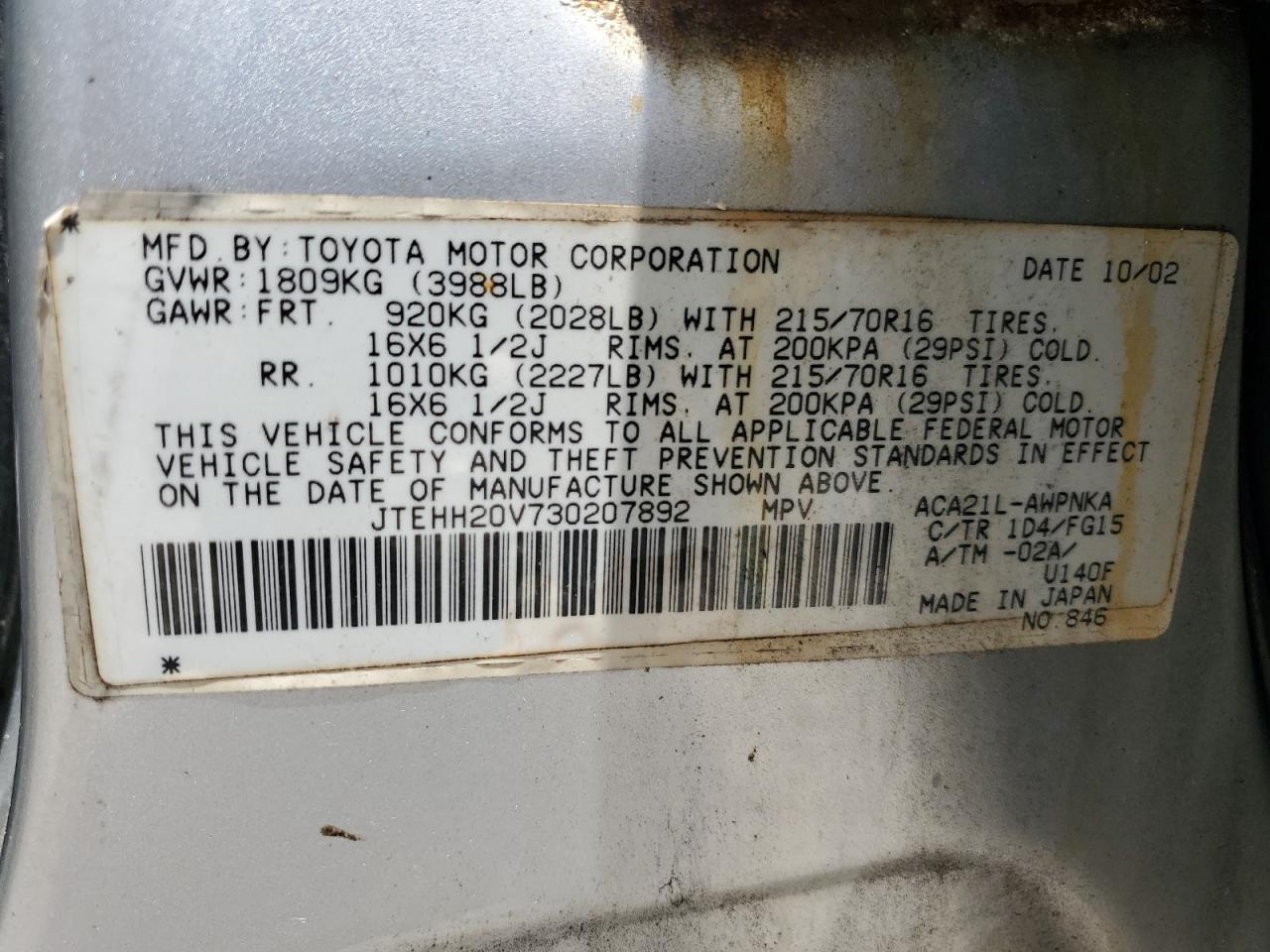 2003 TOYOTA RAV4