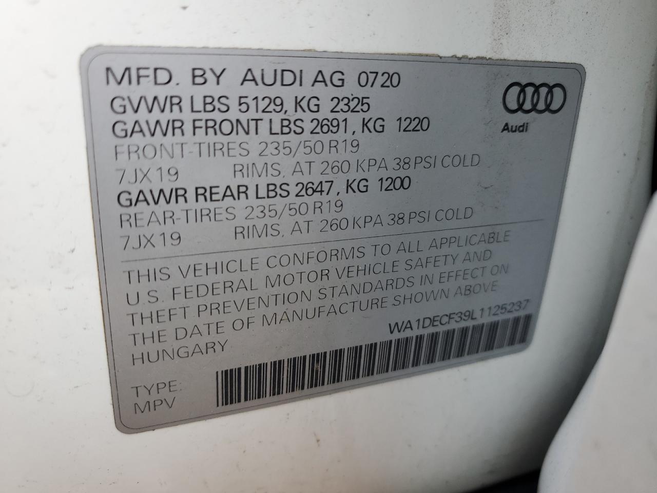 2020 AUDI Q3