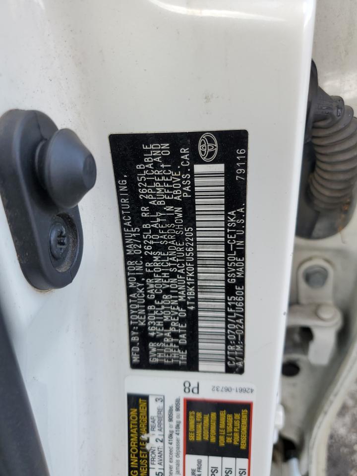 2015 TOYOTA CAMRY