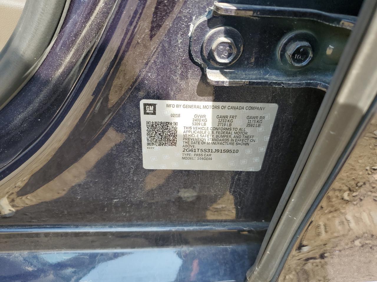 2018 CADILLAC XTS