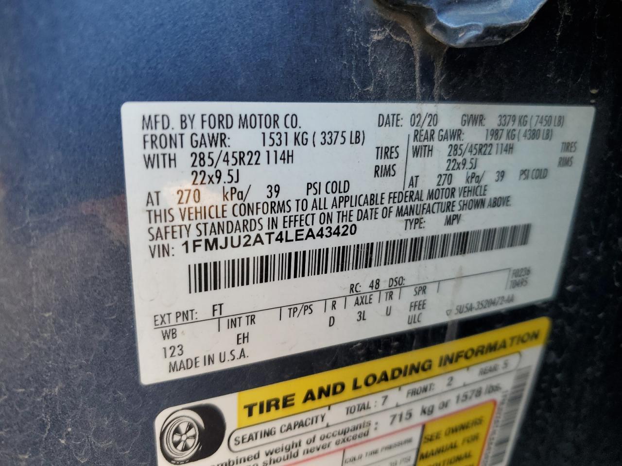 2020 FORD Expedition