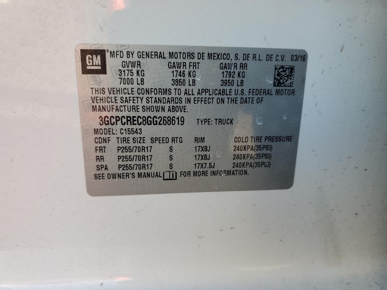 2016 CHEVROLET Silverado
