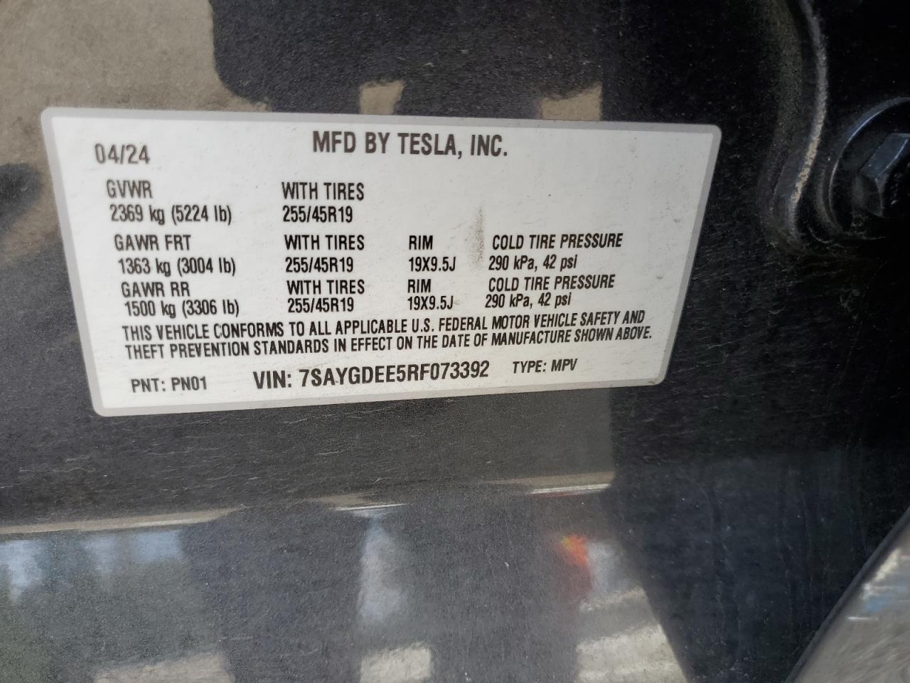 2024 TESLA MODEL Y