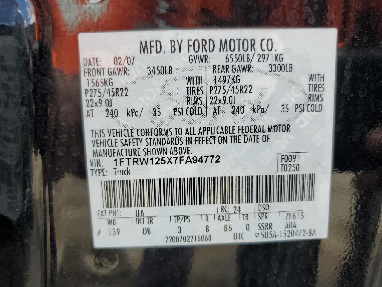 2007 FORD F-150