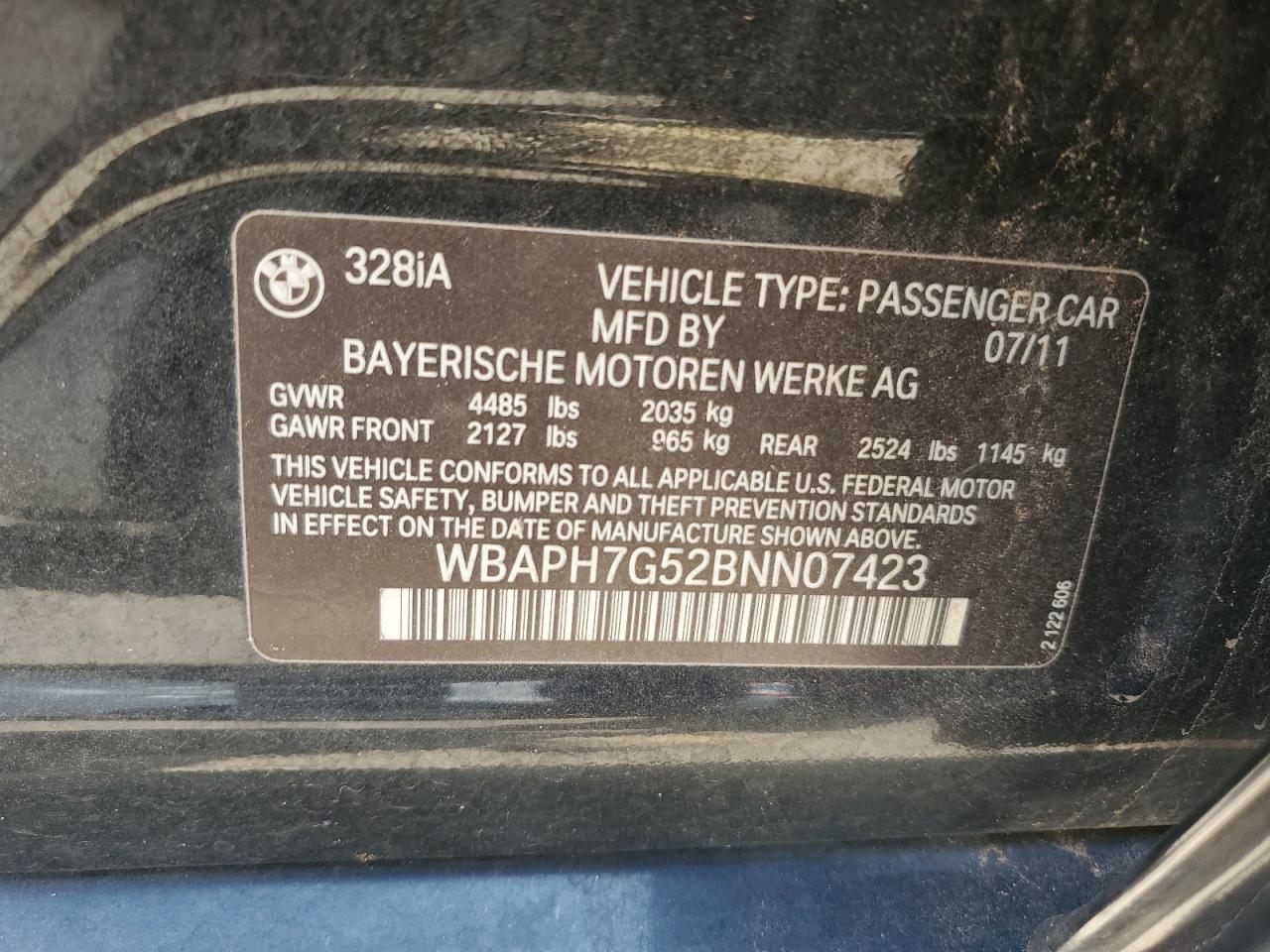 2011 BMW 3 SERIES