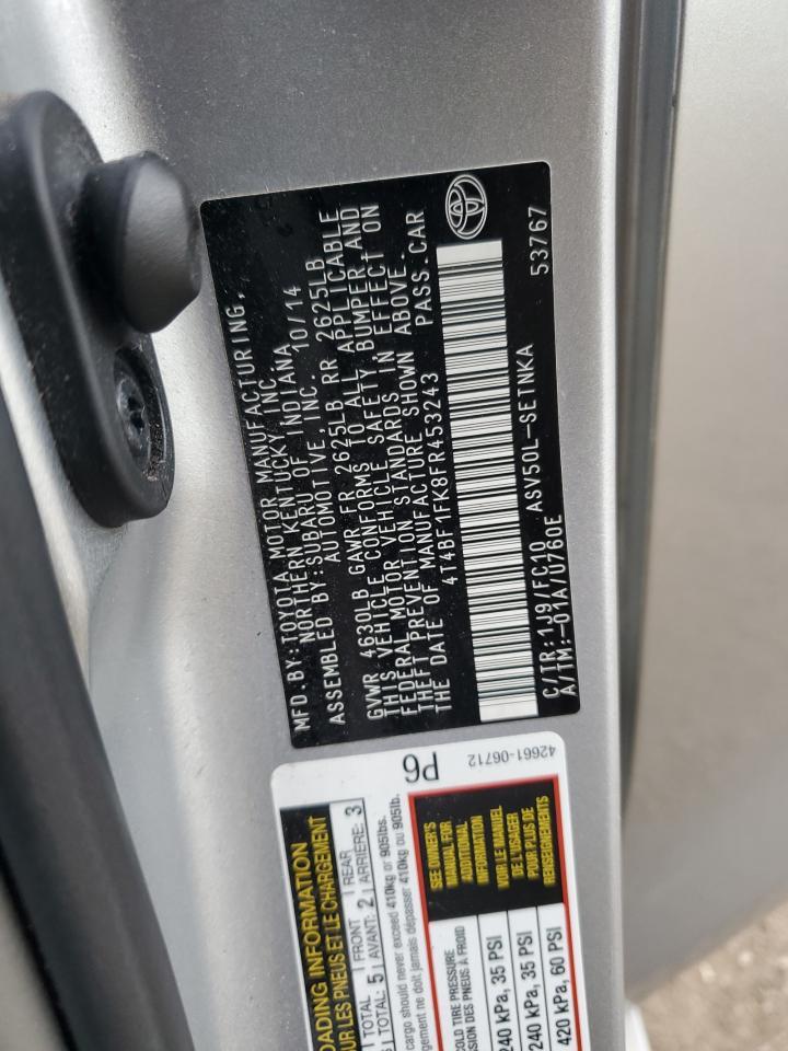 2015 TOYOTA CAMRY
