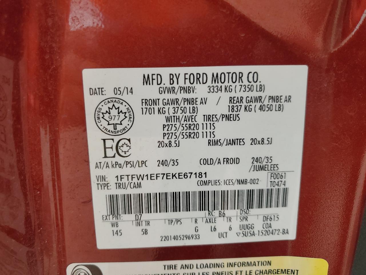 2014 FORD F-150